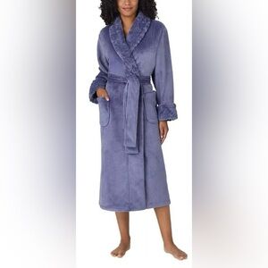 Carole Hochman Women's Silky Soft Shawl Collar Wrap Style Plush Robe - BNWT